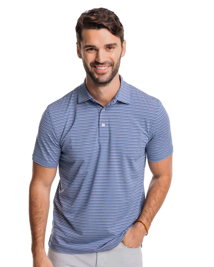 Mens Shortsleeve Brreeze Bowen Stripe Performance Polo