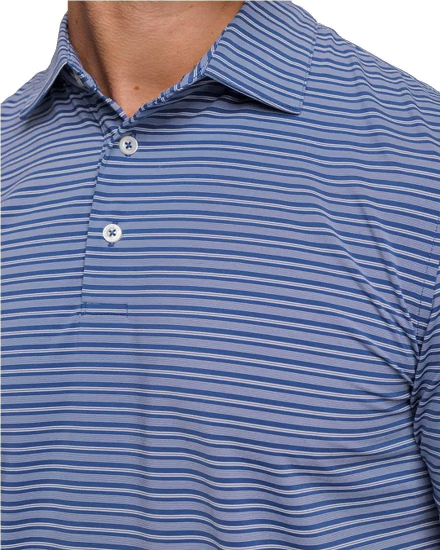 Mens Shortsleeve Brreeze Bowen Stripe Performance Polo