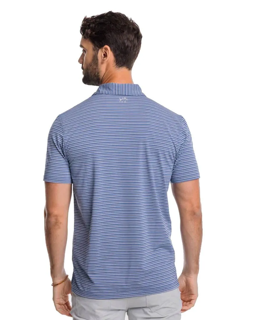 Mens Shortsleeve Brreeze Bowen Stripe Performance Polo