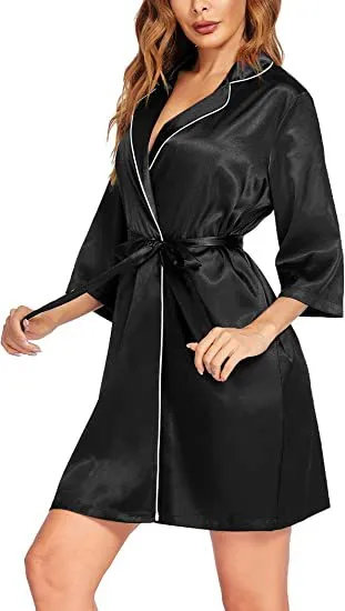 Mondmi Robe Satin Pajamas Loungewear 2299