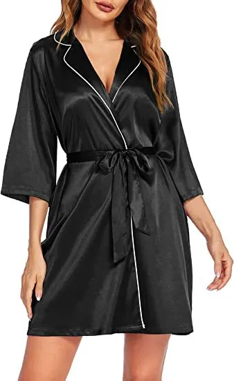 Mondmi Robe Satin Pajamas Loungewear 2299