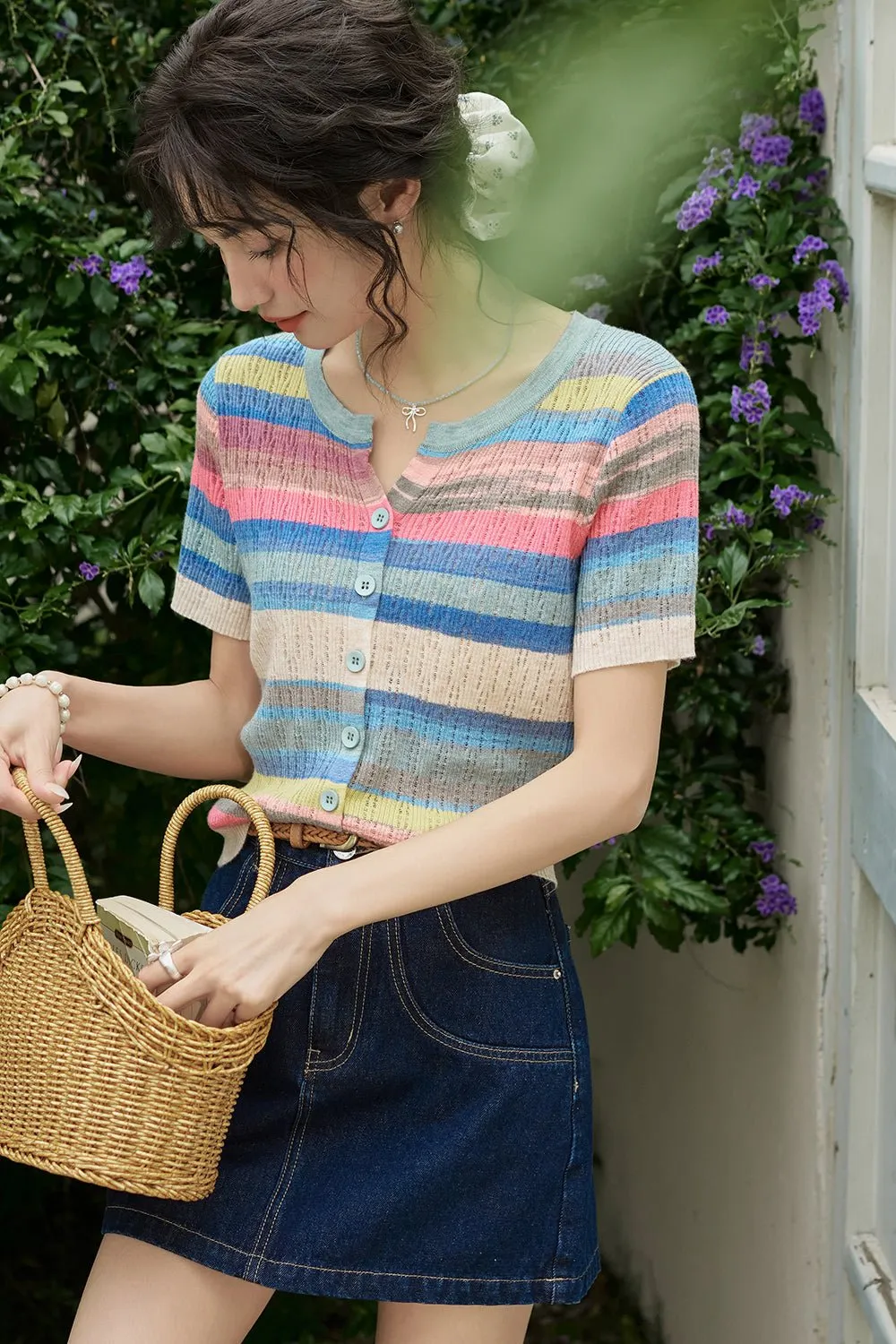 Rainbow Stripes T-shirt for Women