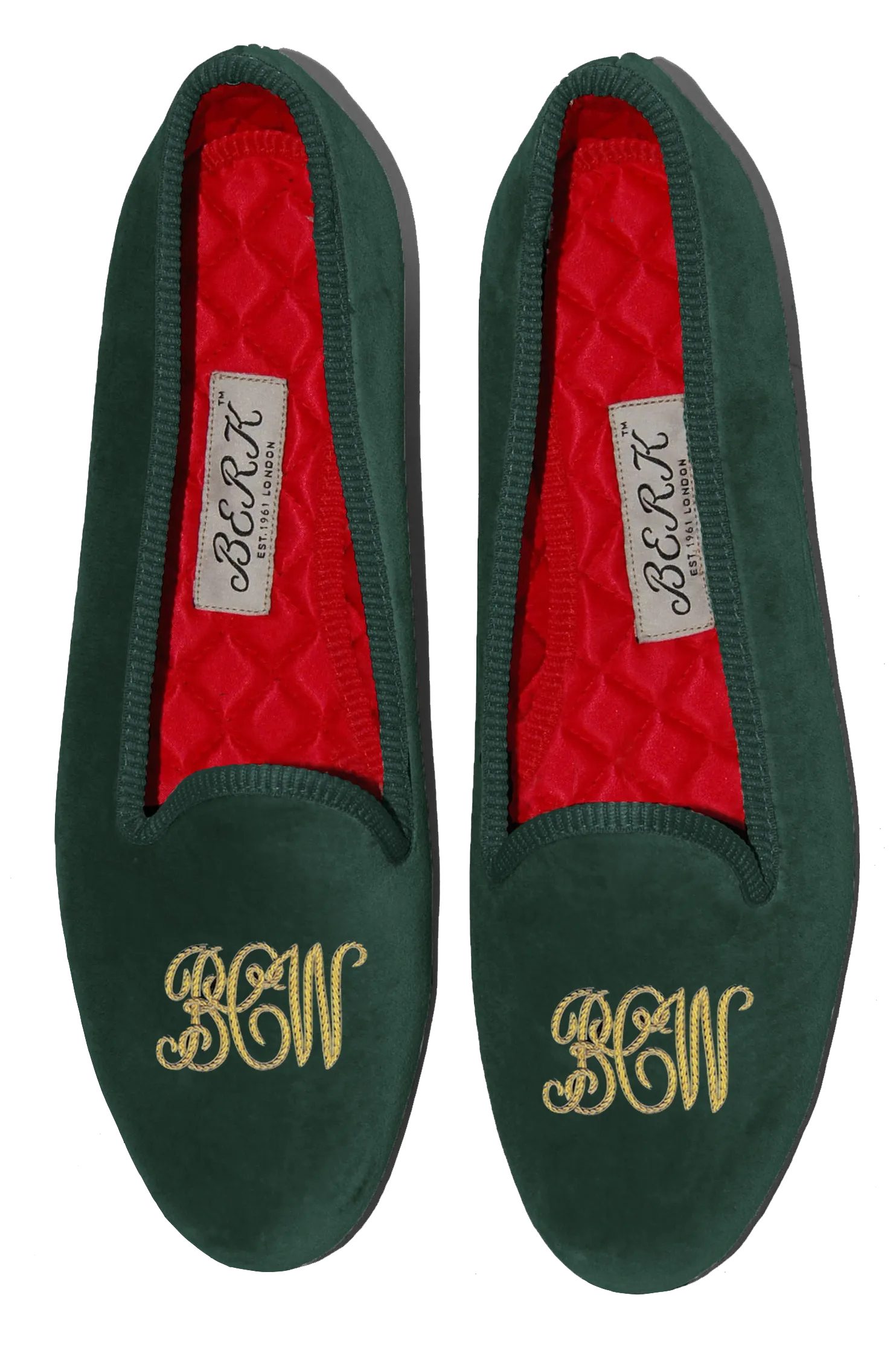 Script Style Monogram Slippers