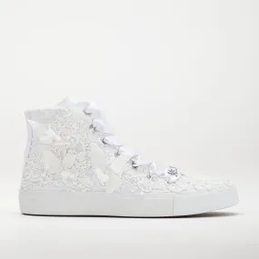 Soleil - White Lace Wedding Converse