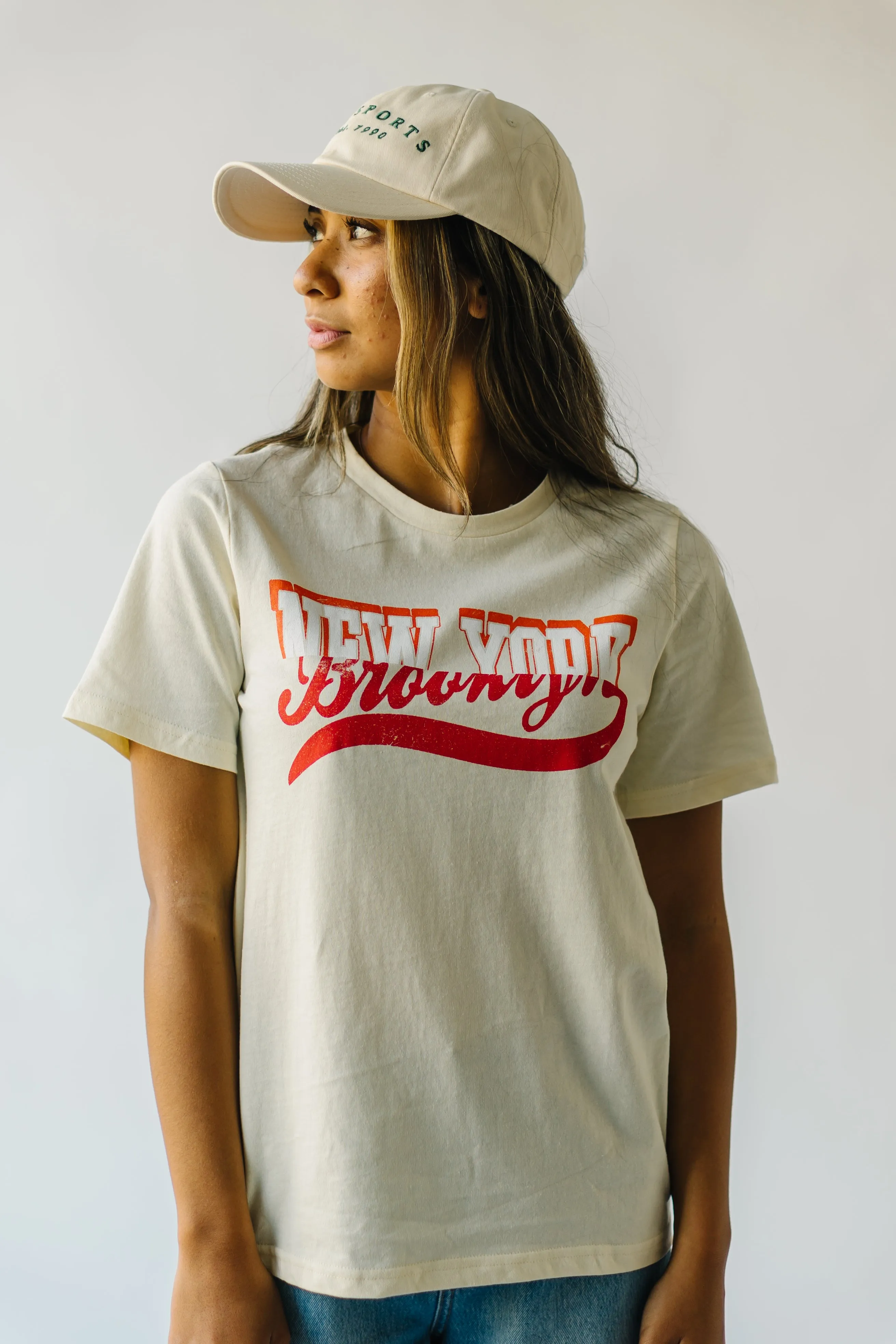 The Brooklyn New York Graphic Tee in Cream