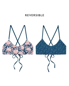 The Reversible Bralette. -- Bay Oasis Floral and Bay Bandana Daisy