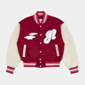 Varsity jacket Nubes color rojo