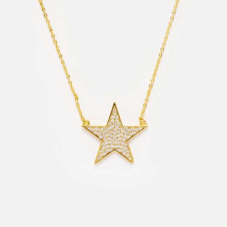 You Are My Shining Star Pave Necklace