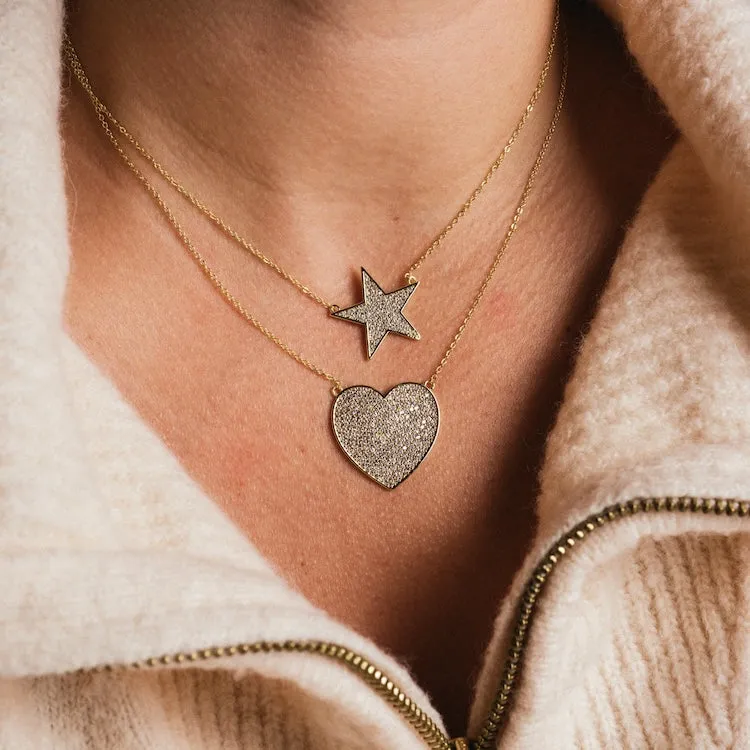 You Are My Shining Star Pave Necklace